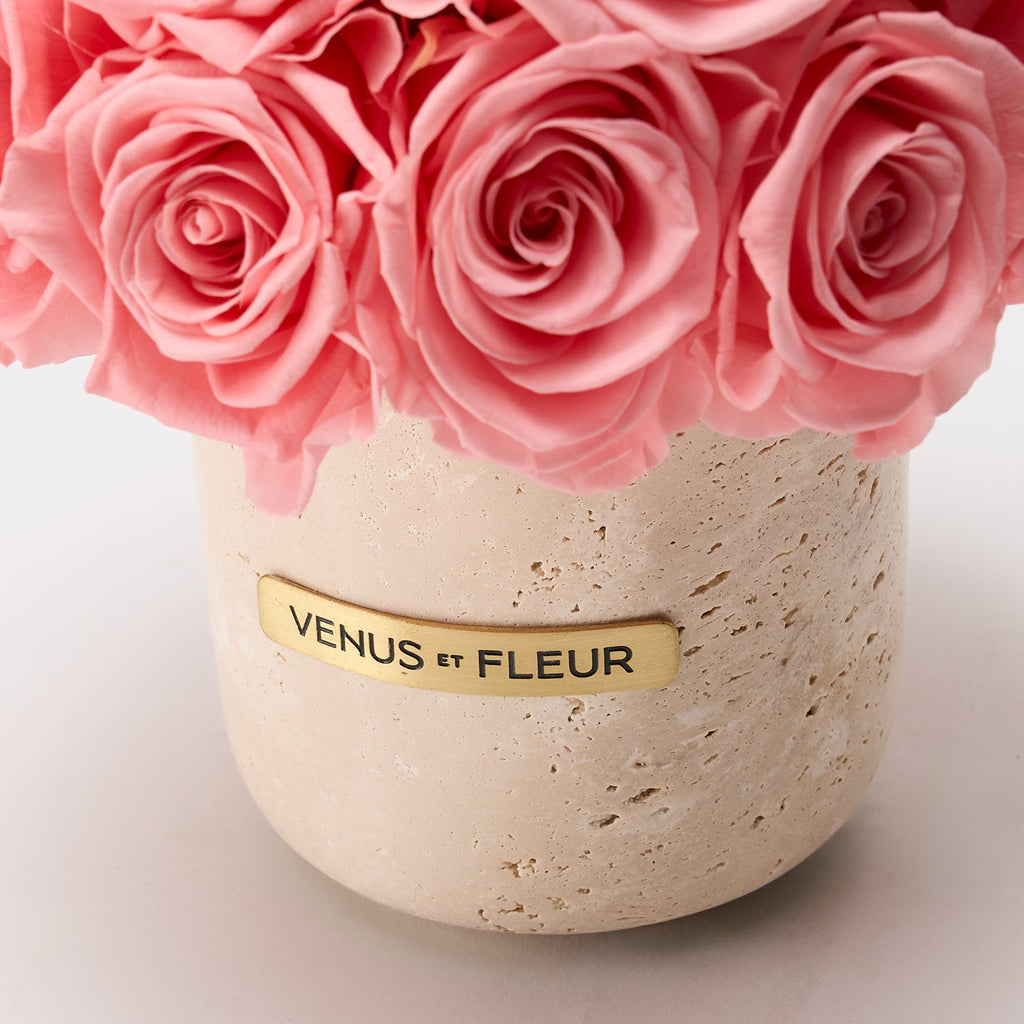 Sable Travertine Vase