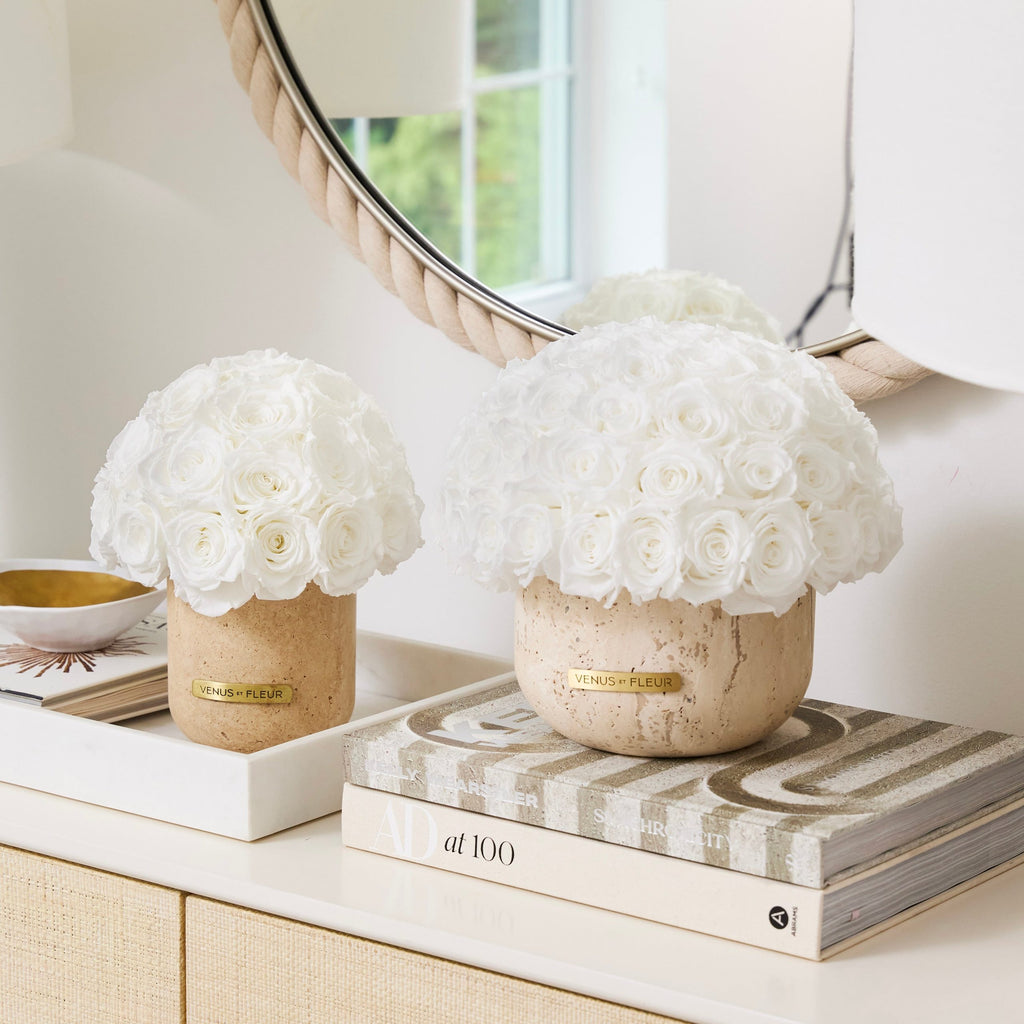 Sable Travertine Vase