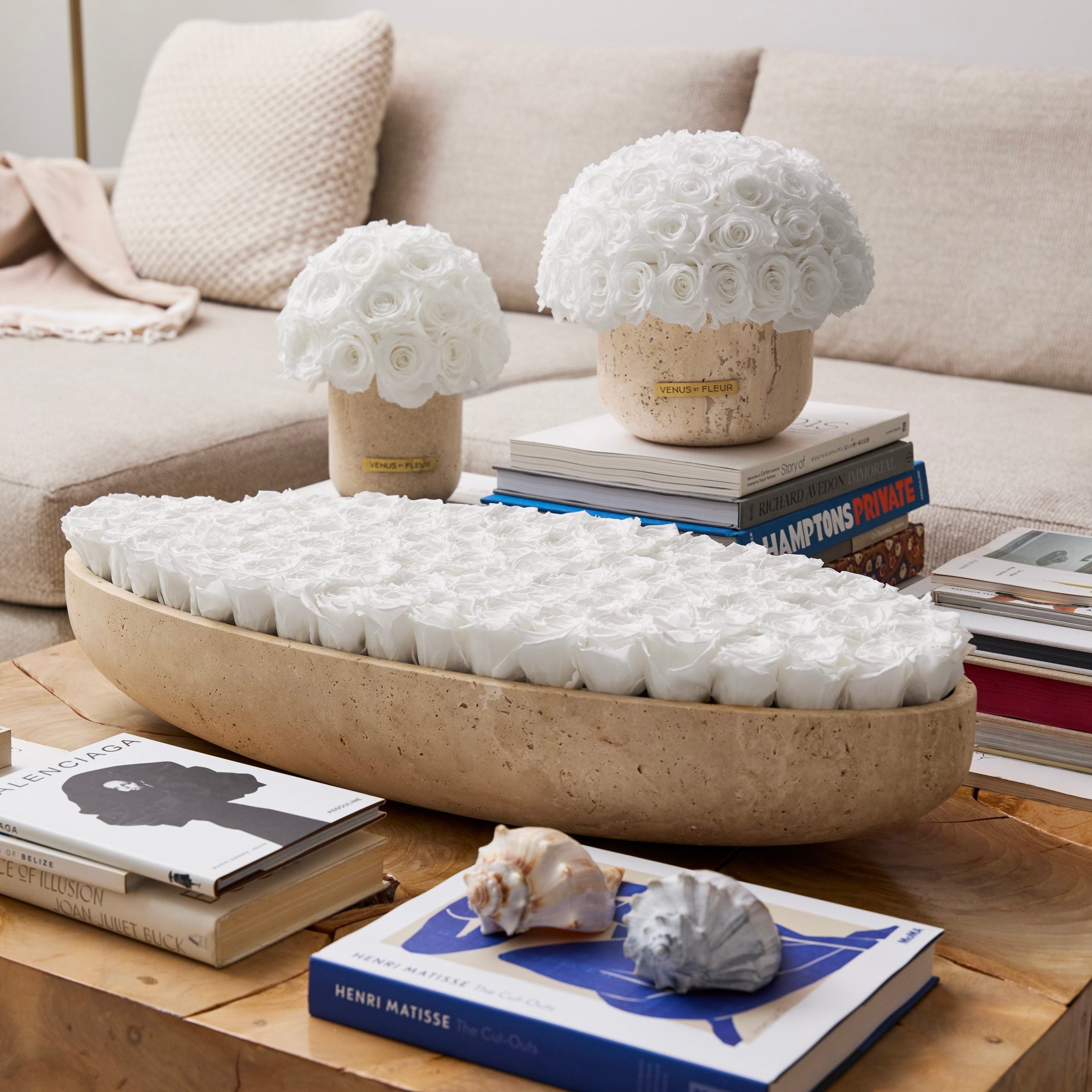 Sable Travertine Vase