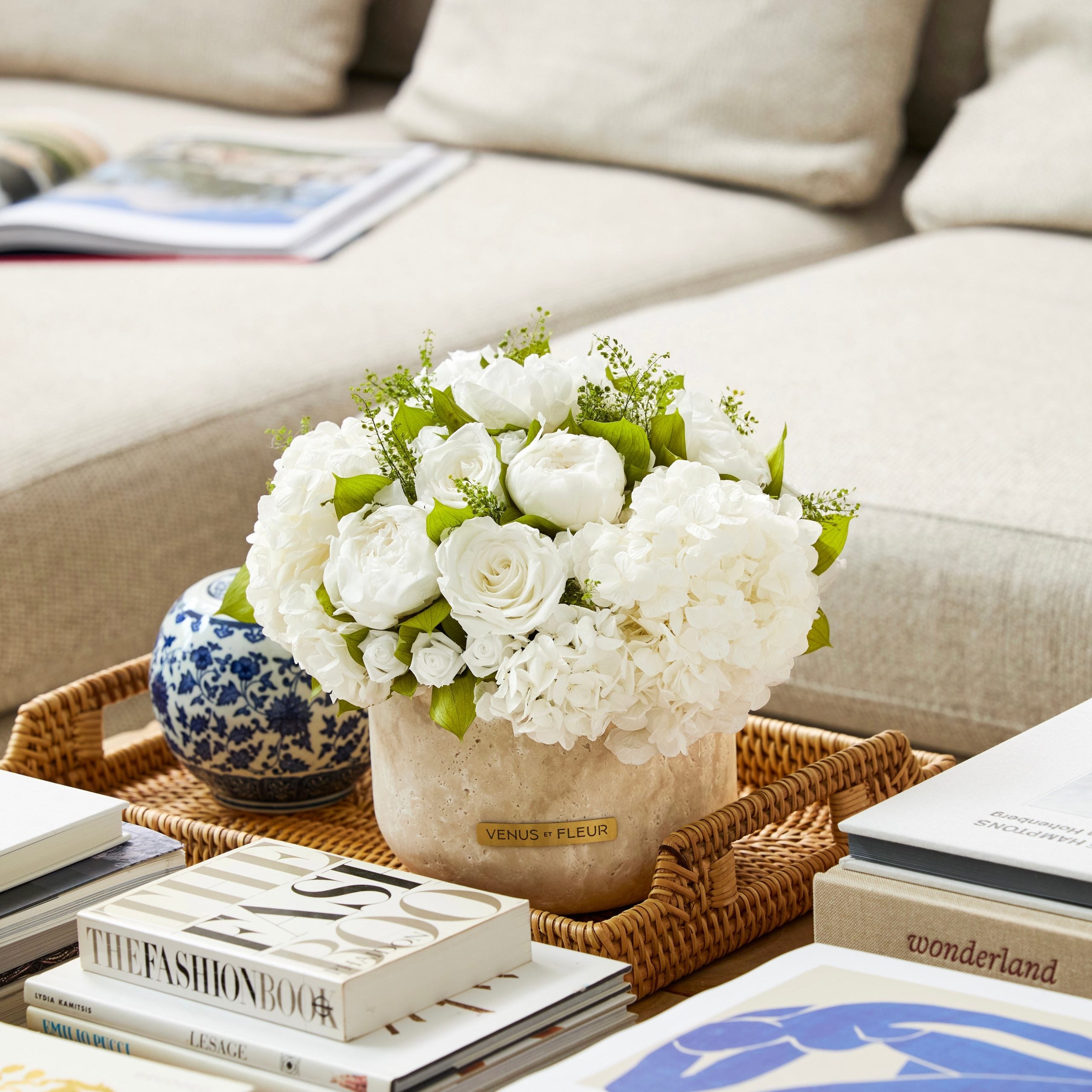 Terre Travertine Vase