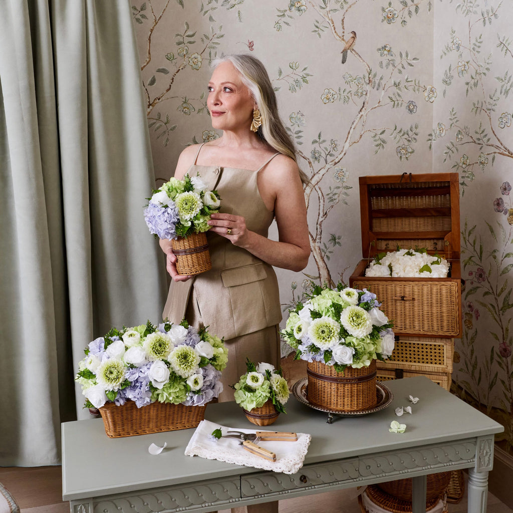 Serene Heirloom Wicker Vase