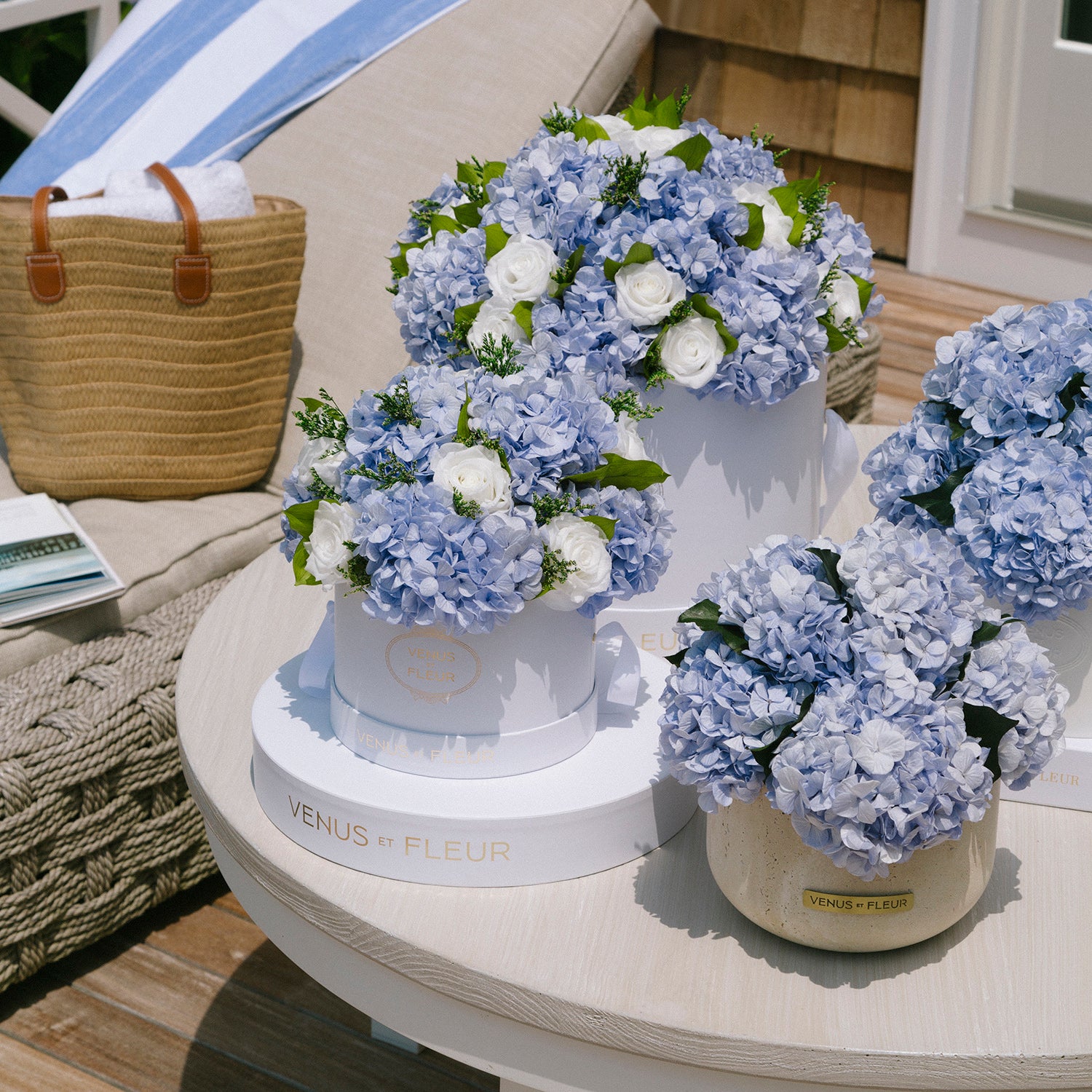 Small Round Roses & Hydrangeas