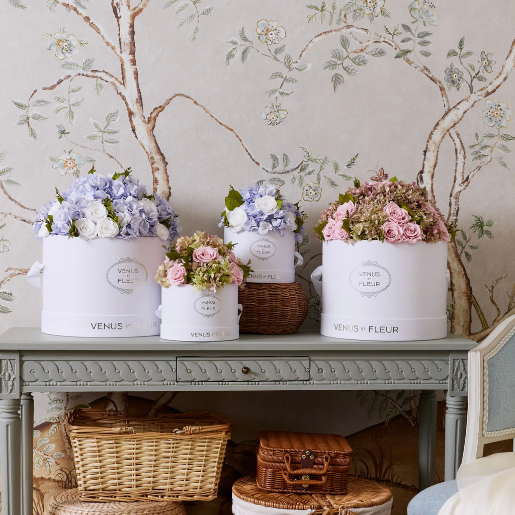 Small Round Roses & Hydrangeas