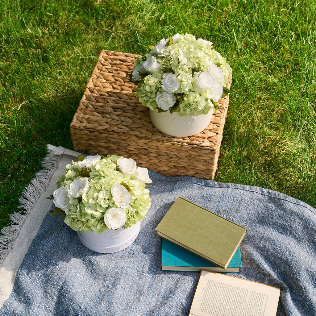 Small Round Roses & Hydrangeas