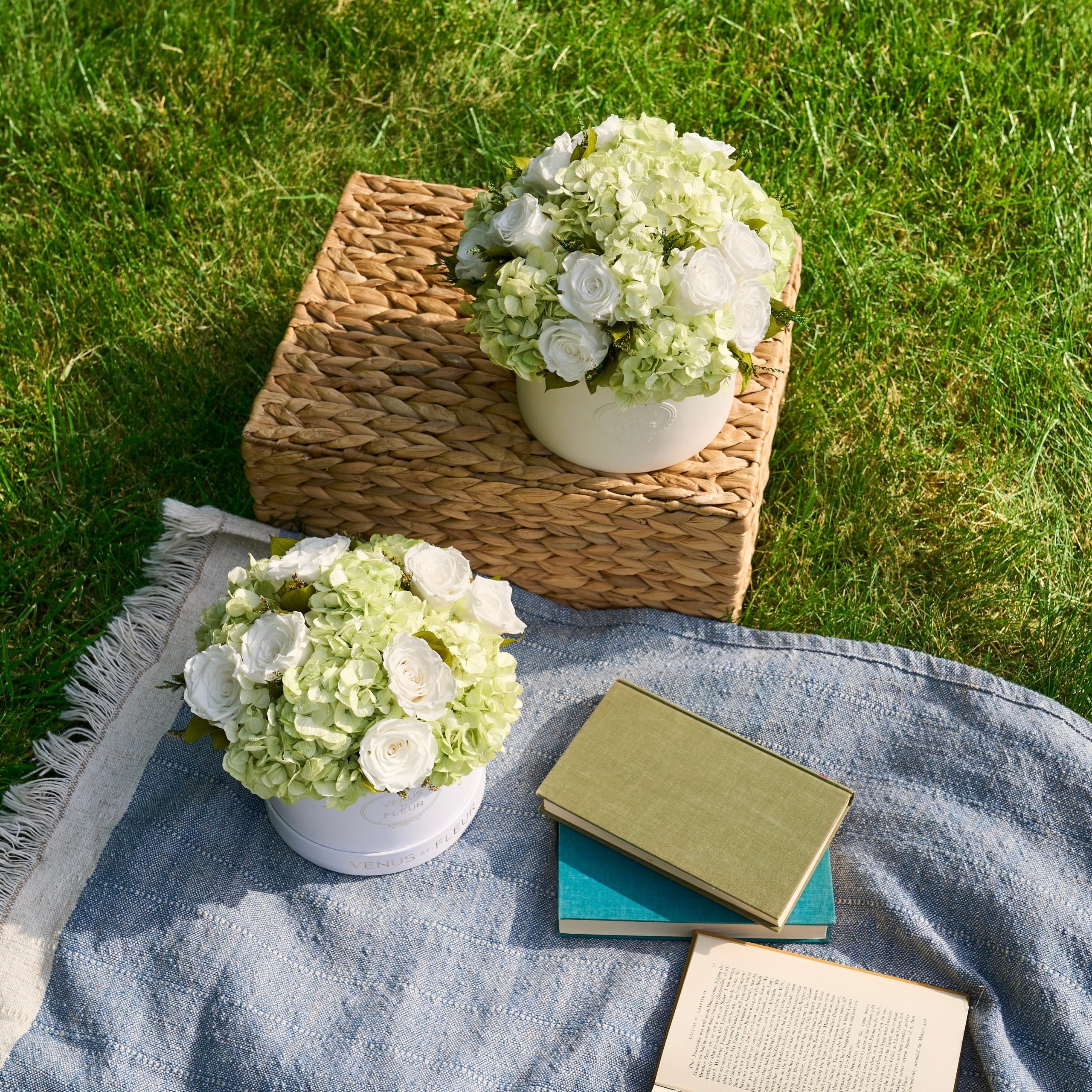 Small Round Roses & Hydrangeas