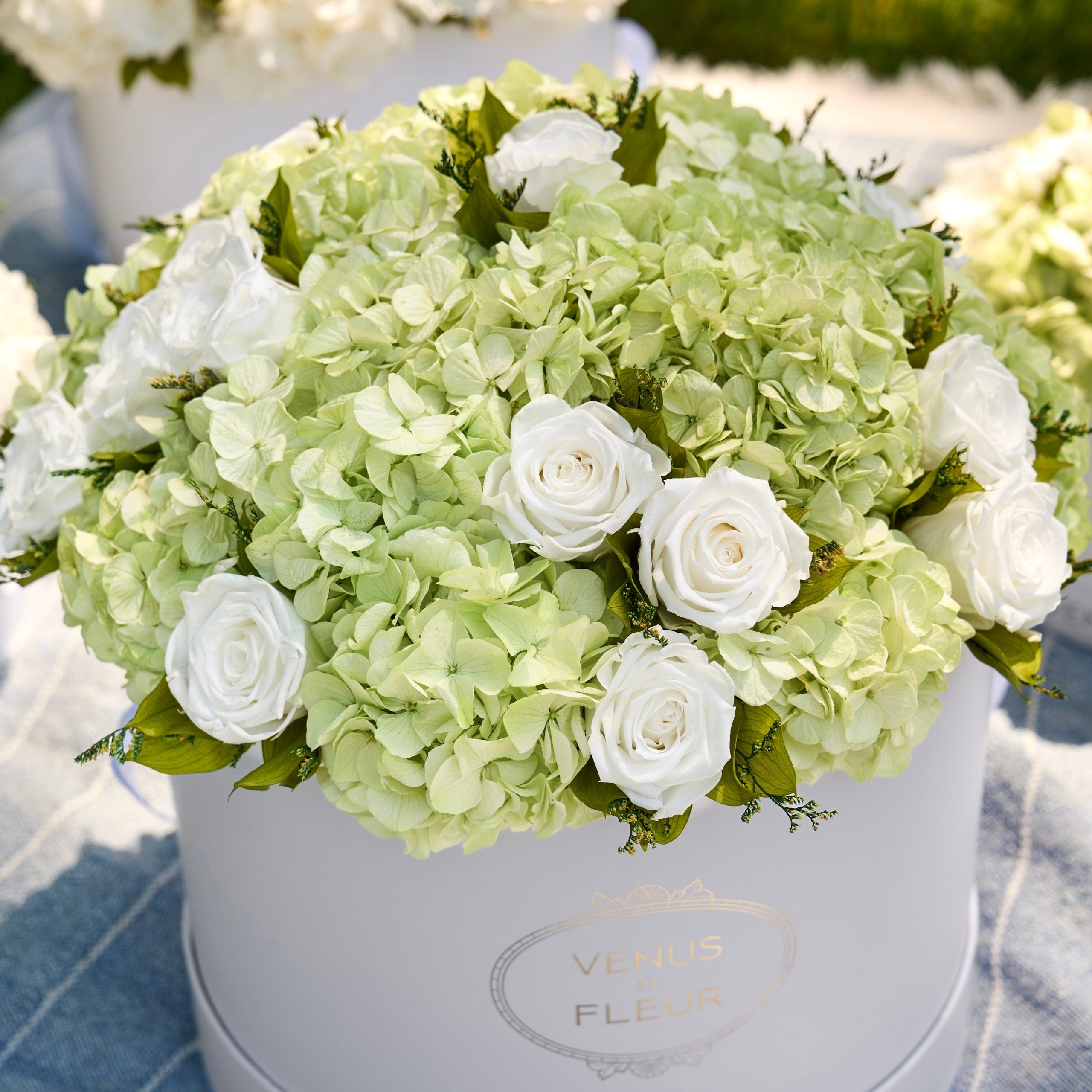 Large Round Roses & Hydrangeas