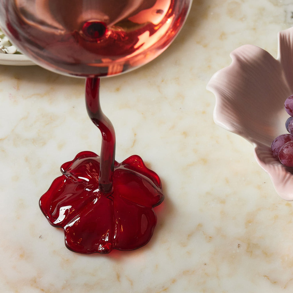 Floral Wine Glasses