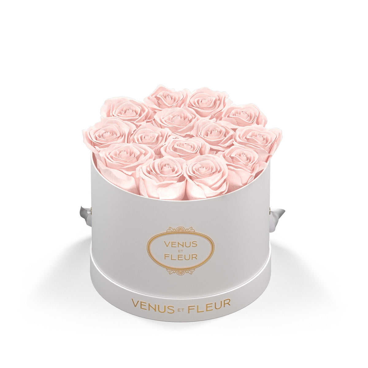 Small Round Floral Arrangement, White Classic Box