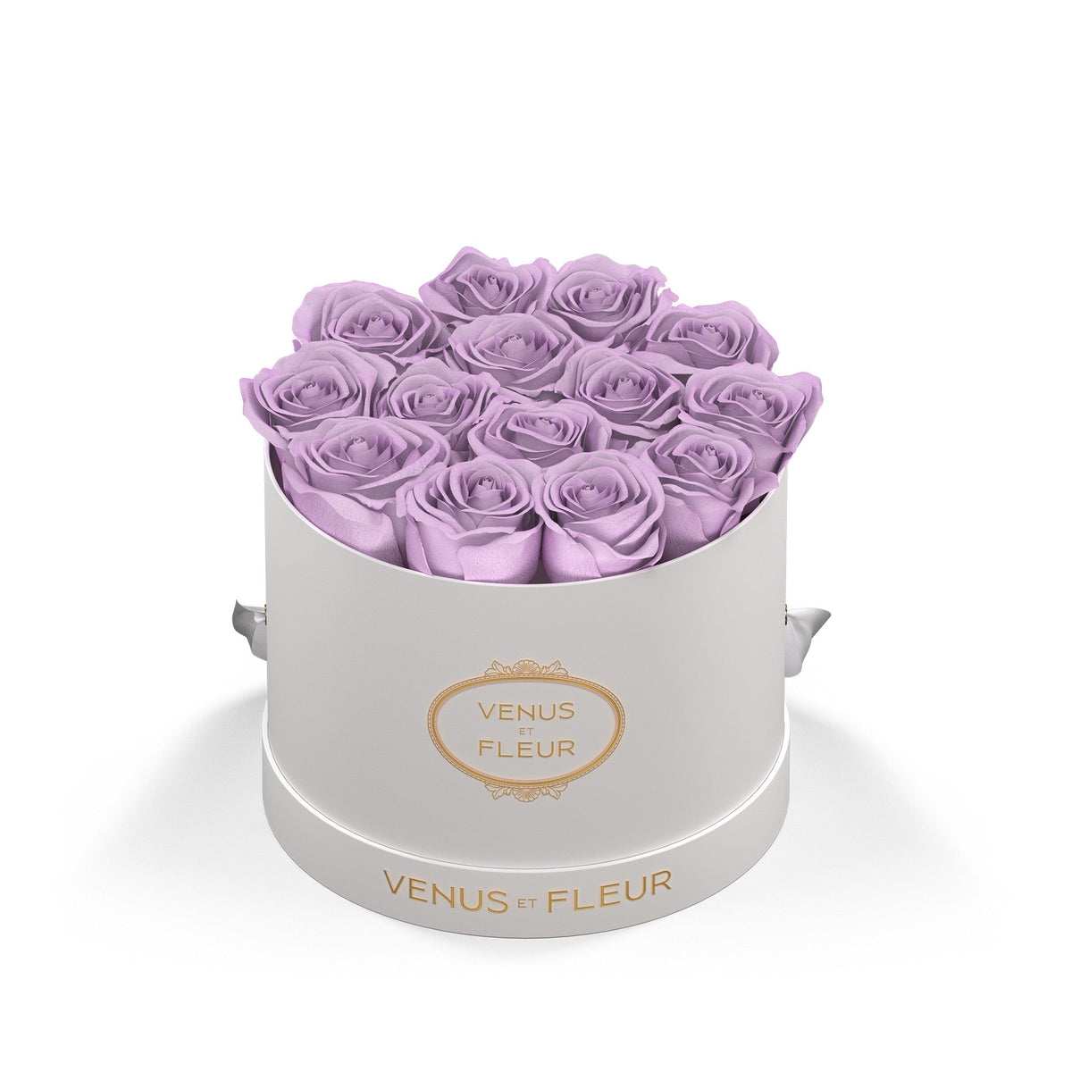 Small Round Floral Arrangement, White Classic Box