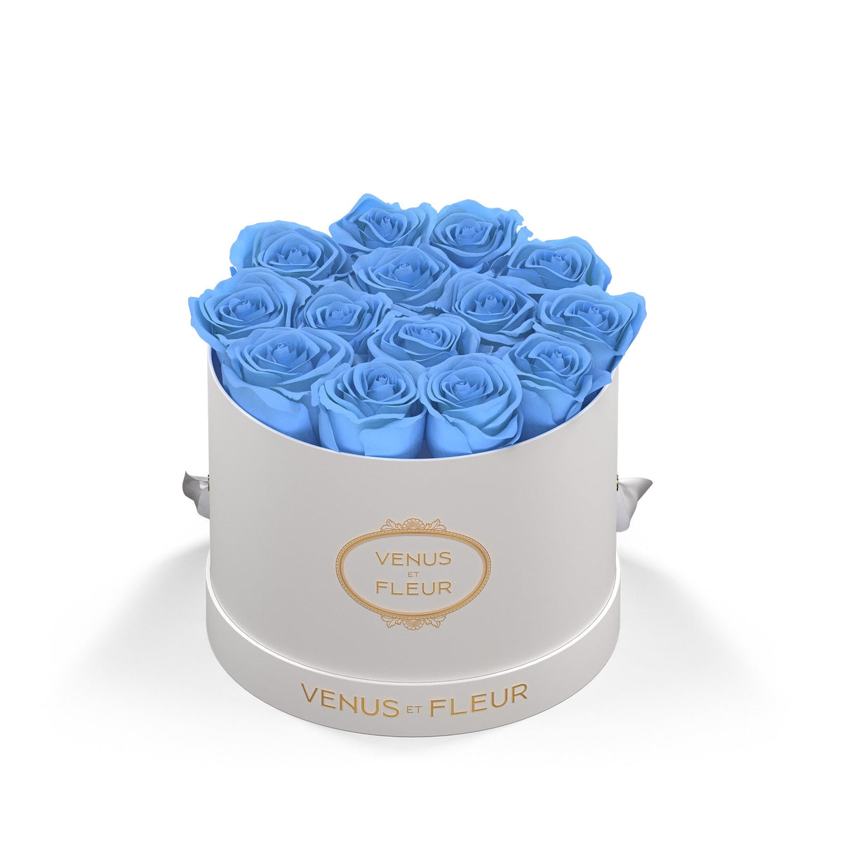 Small Round Floral Arrangement, White Classic Box