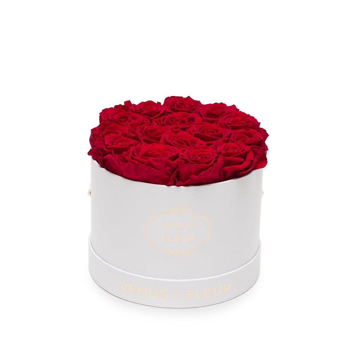 Small Round Floral Arrangement, White Classic Box