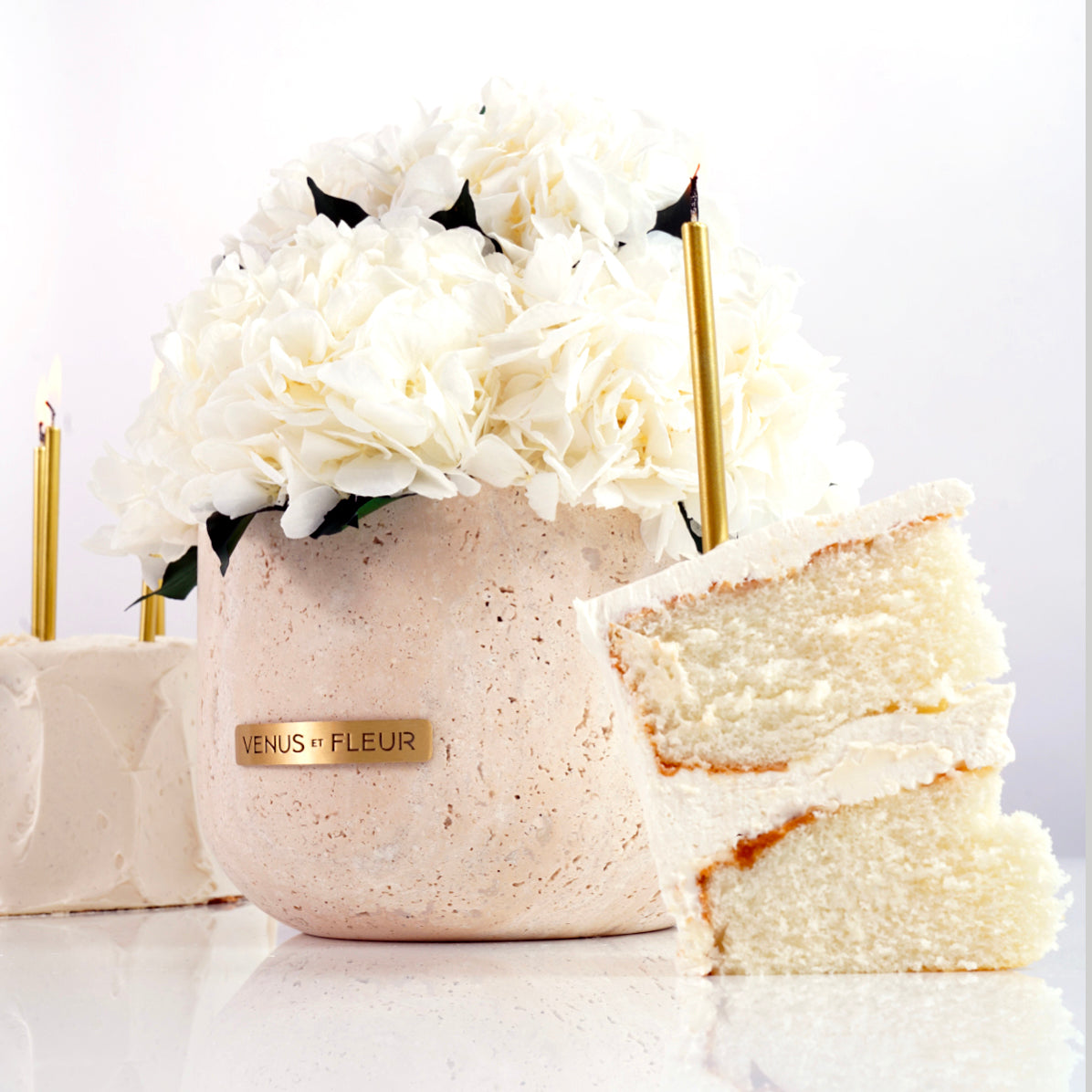 Terre Travertine Vase